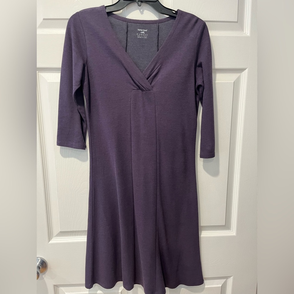 Horny Toad Women's 3/4 Sleeve Purple Dress